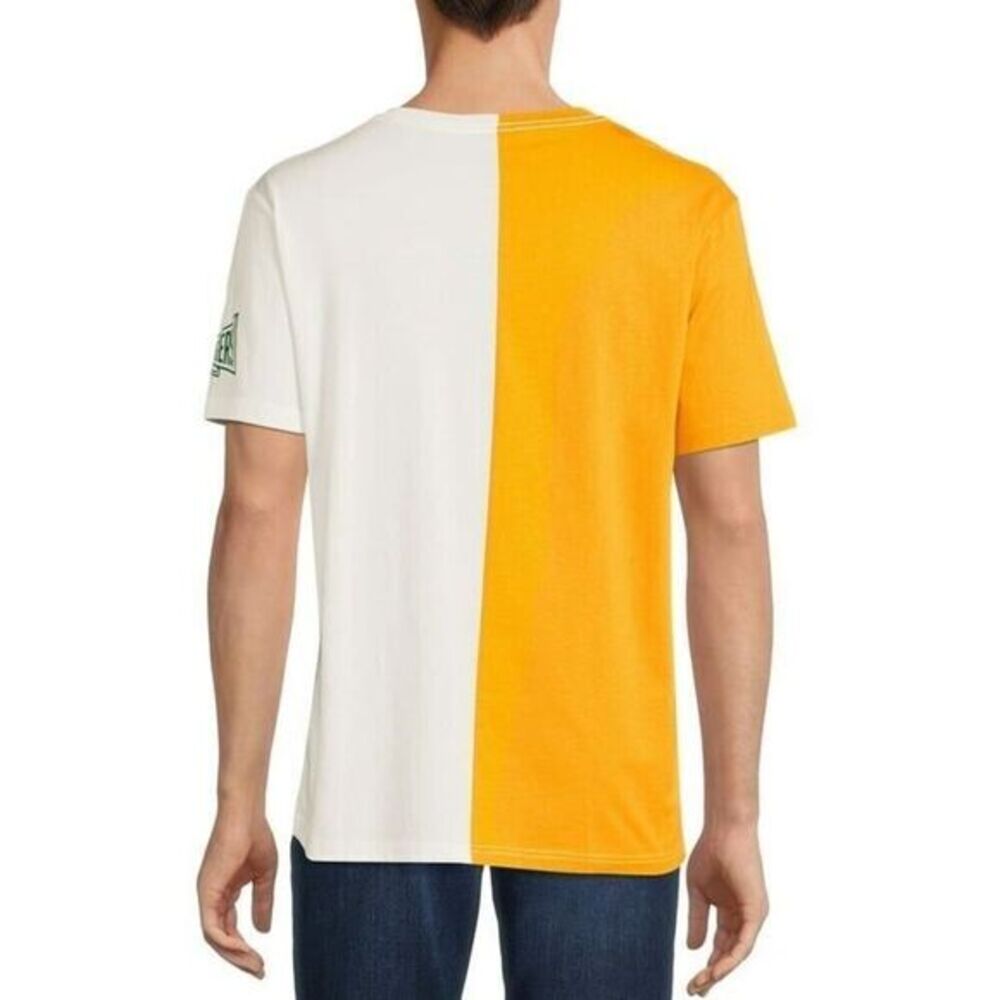 Stranger Things Hawkins Tigers T-Shirt Mens Split Panel Graphic Yellow White XL - Picture 9 of 9